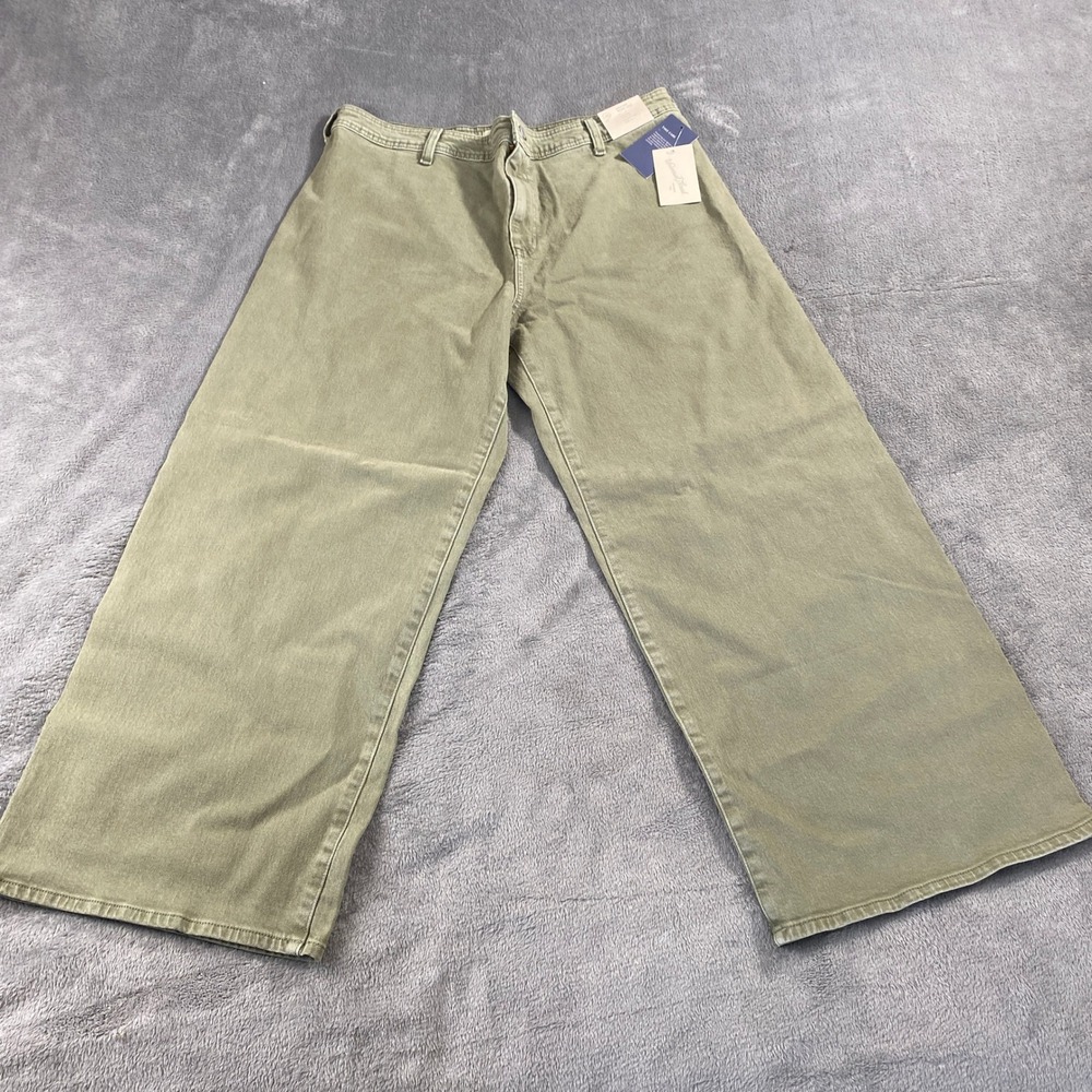 Universal Thread Pants Womens 16 Olive Green Sailor Wide Leg High Rise Boho New